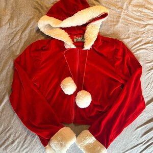 Christmas Cropped Zip-Up